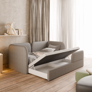 Łóżeczko dziecięce Naomi z szuflada oraz dodatkowym spaniem